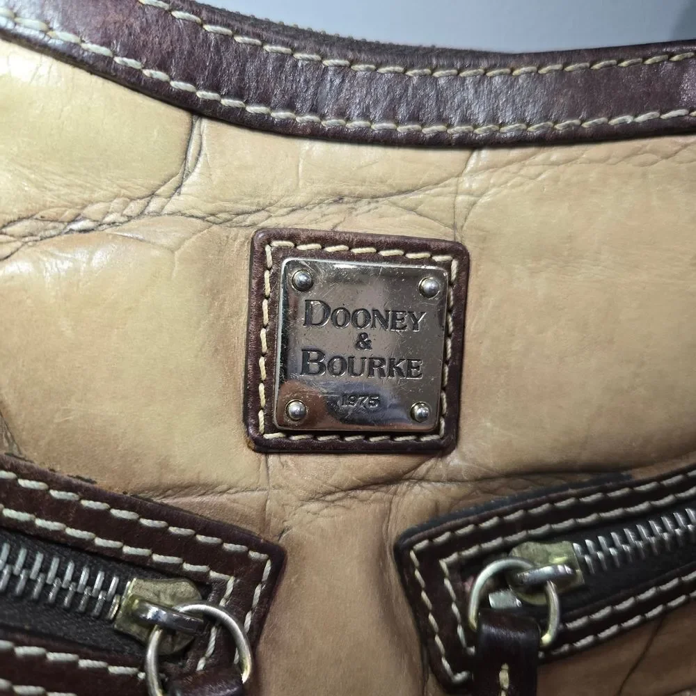 🐢 Dooney & Bourke Croc Embossed Leather Circle Bag. - Picture 3 of 16
